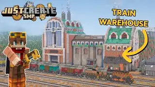 I Built a TRAIN WAREHOUSE in Minecraft Create Mod