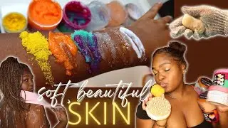 fave exfoliating products | exfoliate from head to toe | scrubs, dry brushes, etc !