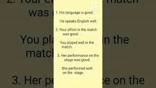 Correct usage of 'Good' and 'Well'
