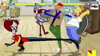 AN Mugen Request #2086: Homer Simpson & Roger Smith VS Mordecai & Dink Smallwood