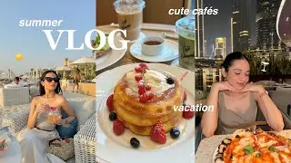 summer vlog | travel, cafe hopping, beach day 🌤️🍵🍓| Dubai diaries