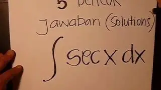 5 Jawaban Integral sec x dx