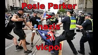 Posie Parker babysat by nazis, nazis babysat by Vicpol