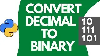 Python program to convert decimal to binary | step by step explanation