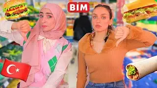 أكلنا الطعام الرخيص في البقالة التركية | برغر باارد🤮