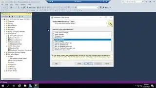 Creating SQL maintenance plans using the plan wizard