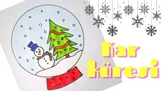 KOLAY KAR KÜRESİ YAPIMI | YENİ YIL RESMİ