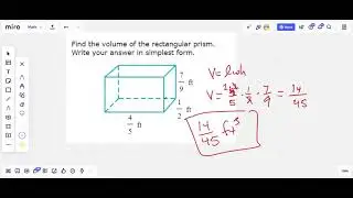 Volume of a rectangular prism with fractional edge lengths