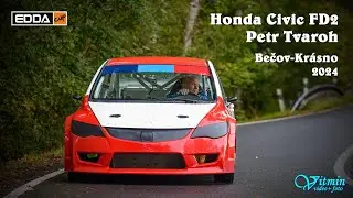 Petr Tvaroh - Honda Civic FD2 - Bečov-Krásno 2024 - EDDA CUP