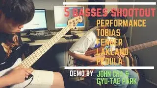 5 Basses Shootout | Black or White by Michael Jackson | Played by John Cha & Gyutae Park | 차순종, 박규태