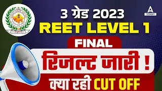 REET Level 1 Cut off 2023 | 3rd Grade क्या रही Cut off ? REET 2023 Mains Final Result