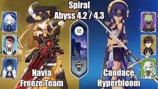 C0 Navia Freeze And C5 Candace Hyperbloom SPIRAL ABYSS 4.2 / 4.3 - Genshin impact