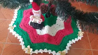 Saia Para Árvore De Natal Em Crochê