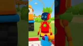 Jeu au airhockey avec les amis de Léo le camion curieux! 