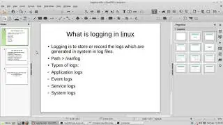 What is logging in linux? Explained in tamil.