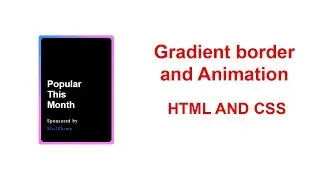 gradient border using html and css | gradient animation