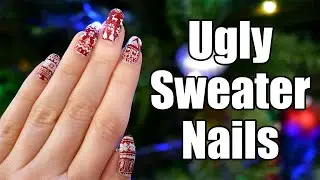 Christmas Sweater Nail Stamping 2021