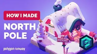 North Pole in Blender 3.0 - 3D Modeling Process | Polygon Runway