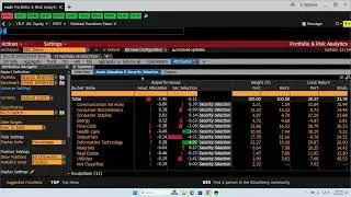 PORT -  Bloomberg - Analyze Portfolio Returns in Bloomberg