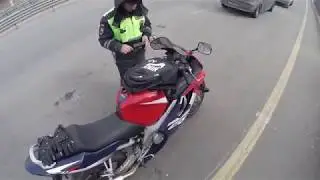 Замер тонировки на мотоцикле.