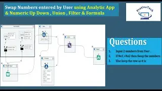 Alteryx Analytic App || Swap Numbers||Alteryx Hands On Interview Questions || Part 12