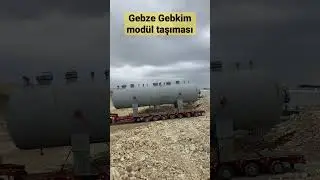 Gebze Gebkim’de inşaatı devam eden tesis için dev modüller taşınıyor #heavyload #volvo #truck