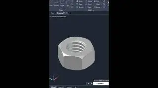 AutoCAD 3D Hex Nut Modeling 