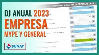 Como hacer la declaración jurada anual 2023 | Formulario virtual 710 Sunat | Persona Jurídica
