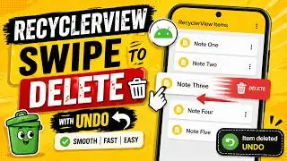 ANDROID - RECYCLERVIEW SWIPE TO DELETE ITEM TUTORIAL IN JAVA