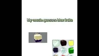 My cousin guesses blox fruits!