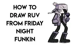 HOW TO DRAW RUV FROM FRIDAY NIGHT FUNKIN STEP BY STEP