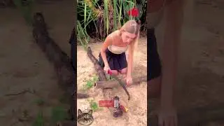 ASMR survival camping girl p4 #outdoors  #camping #alisha #asmr #marusya #BraveGals