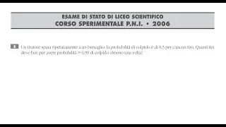 Un bersaglio.. logaritmico! Quesito di Maturità di calcolo combinatorio
