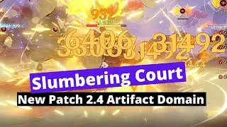 New Patch 2.3 Artifact Domain, Slumbering Court! Farming for Albedo! [Genshin Impact]