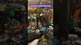 This company works with sanitation workers to create sneakers 100% from trash. #recycling #sneakers
