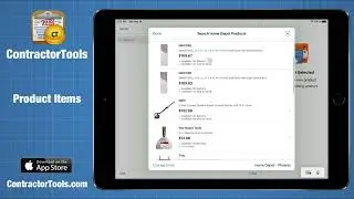 Product Estimate Items in ContractorTools