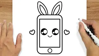 COMO DESENHAR UM TELEFONE FOFO E FÁCIL | KAWAII