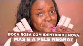 TESTANDO a NOVA BASE de BOCA ROSA | BASE STICK em PELE NEGRA by Juliana Luziê