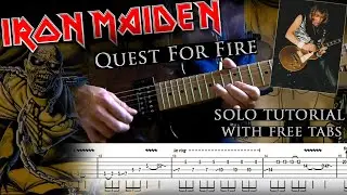 How to play Adrian Smith's solos #37 Quest For Fire (with tablatures and backing tracks)