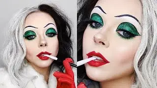 CRUELLA DE VIL HALLOWEEN MAKEUP LOOK