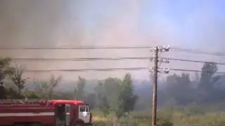 Пожар рядом с аэропортом в Костанае