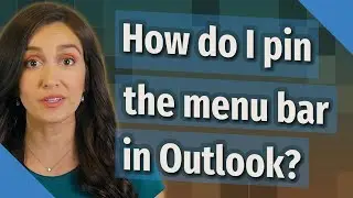 How do I pin the menu bar in Outlook?