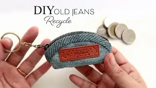 DIY recycled denim coin purse | Sewing | Tutorial (ep296)