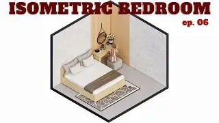 Rendering a 14 sqm Isometric 3D Bedroom | Sketchup 2021 + Enscape