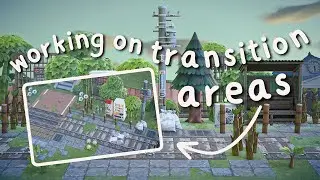 Turning TRAIN STRACKS into a transition area | Speed Build | ACNH