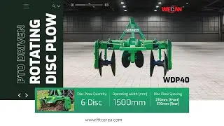 Tractor Implements: PTO Driven Rotating Disc Plow WDP40
