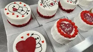 Pasteles decorados para San valentin 2024, Valentine's day cake, pasteles flork San valentin.
