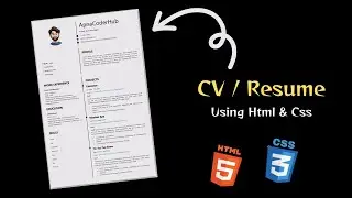 CV/Resume using Html & Css With source code