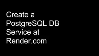 Create PostgreSQL DB Service