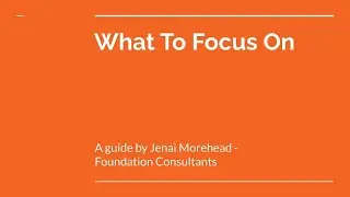 What To Focus On In 2021